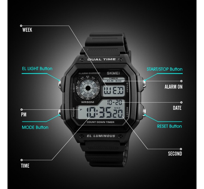 Часы наручные SKMEI 1299BK
