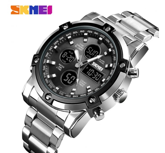 Часы наручные SKMEI 1389SIBK хром