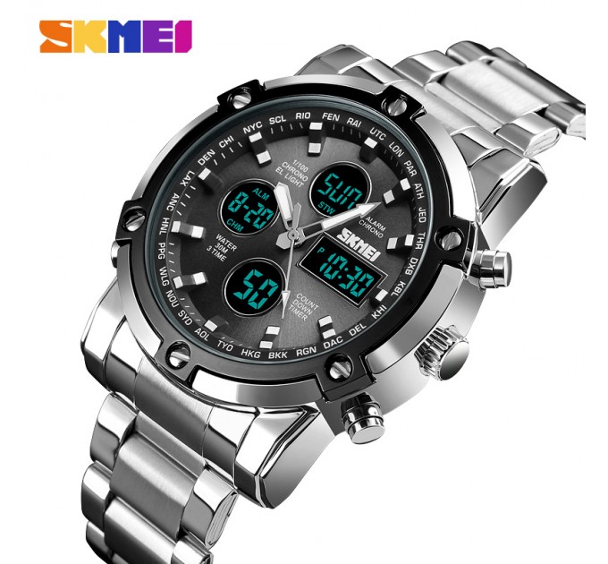 Часы наручные SKMEI 1389SIBK хром