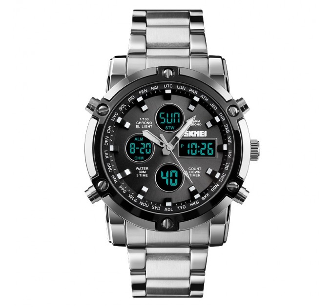 Часы наручные SKMEI 1389SIBK хром