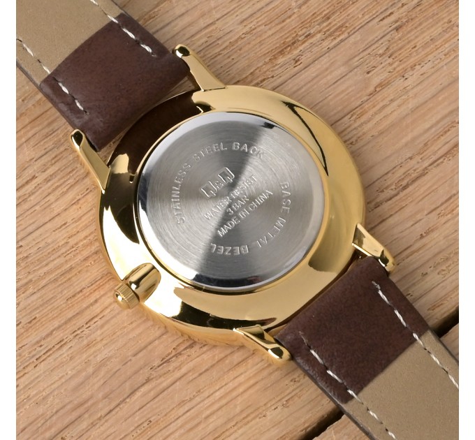 Часы наручные Q&Q QZ01J103Y золотистый;коричневый