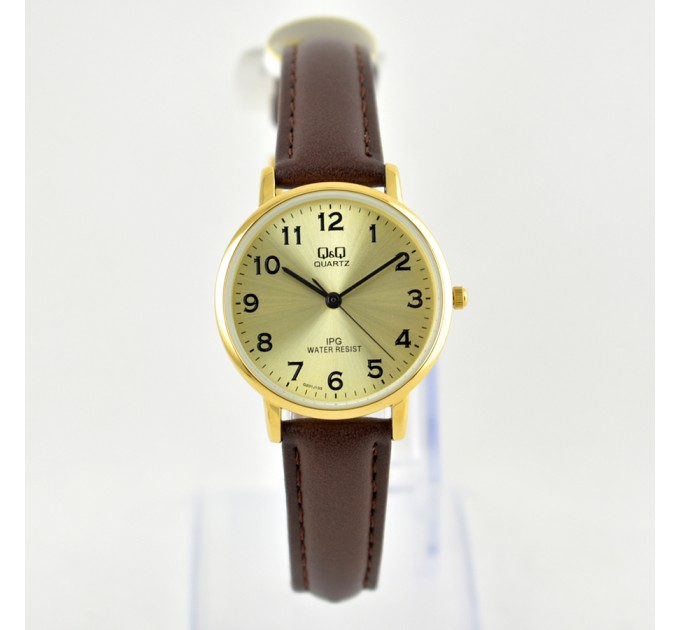 Часы наручные Q&Q QZ01J103Y золотистый;коричневый