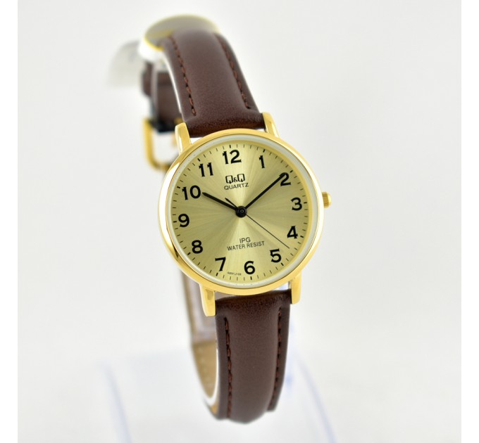 Часы наручные Q&Q QZ01J103Y золотистый;коричневый