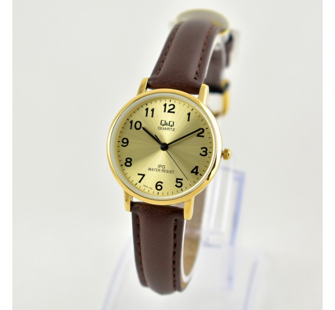 Часы наручные Q&Q QZ01J103Y золотистый;коричневый
